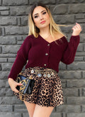 Maglioncino bordeaux con bottoni