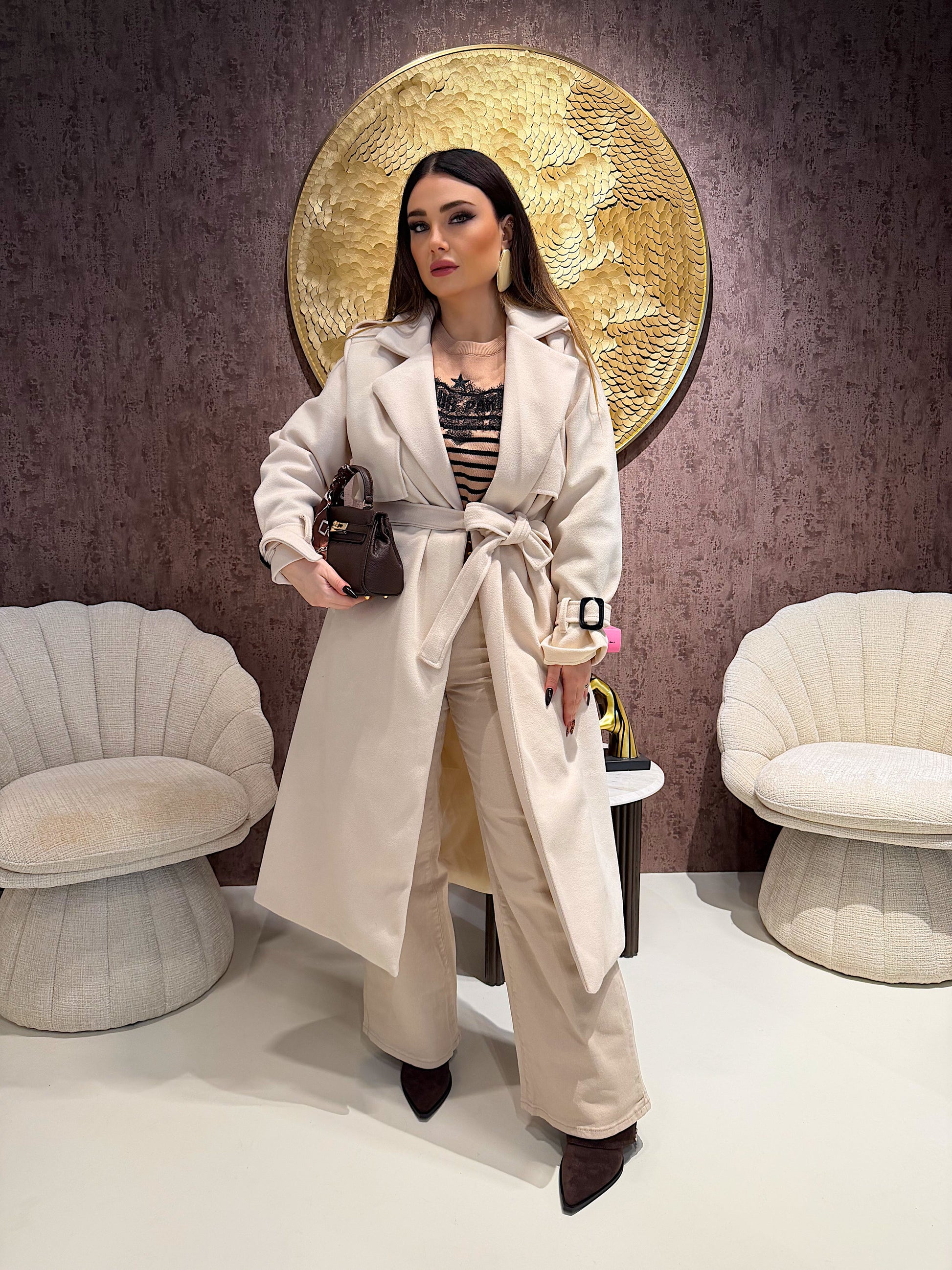 Cappotto lungo Creamy