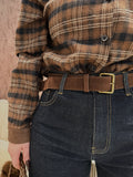Jeans Turn Up Wide Leg con cintura