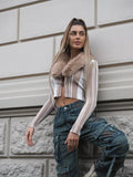 Cargo maxi con tasconi jeans macchiato