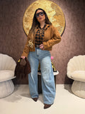 Camicia Check Marrone e Nero Oversize