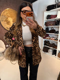 Giacca  animalier con fodera interna