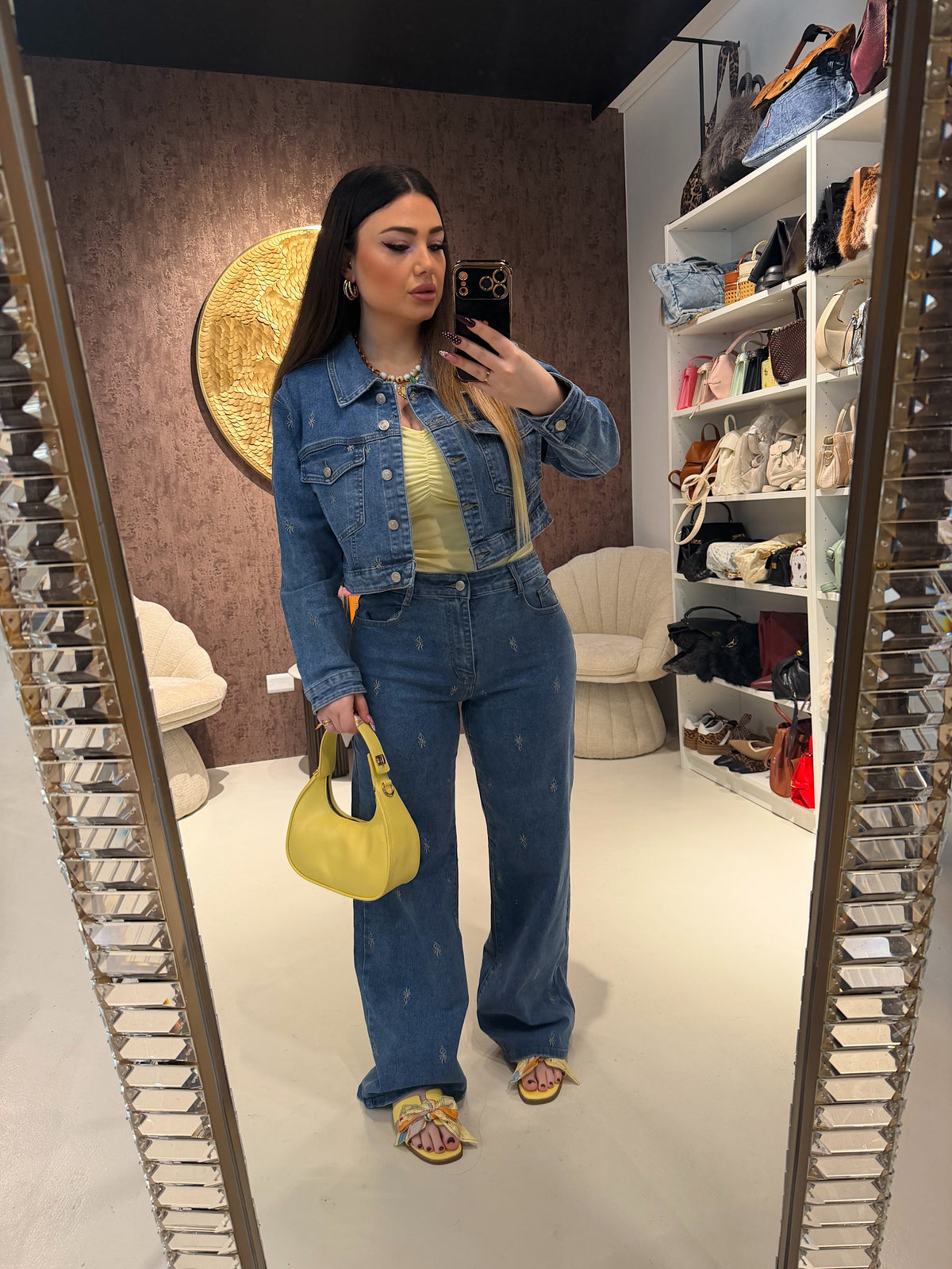 Completo Denim Flower