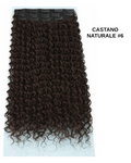 7 fasce Ricce con clip vari colori