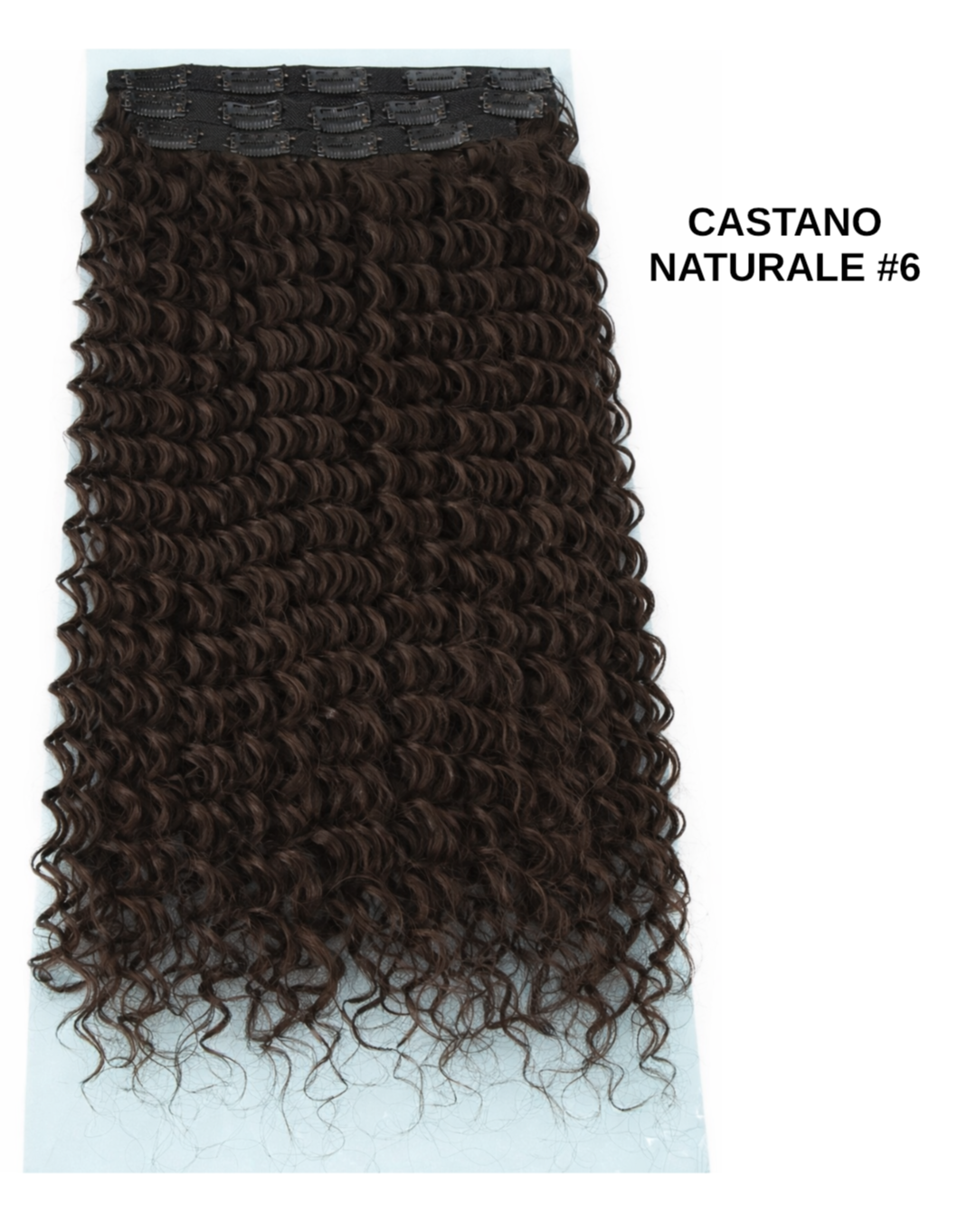 7 fasce Ricce con clip vari colori