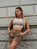 Top a costine beige