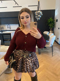 Maglioncino bordeaux con bottoni