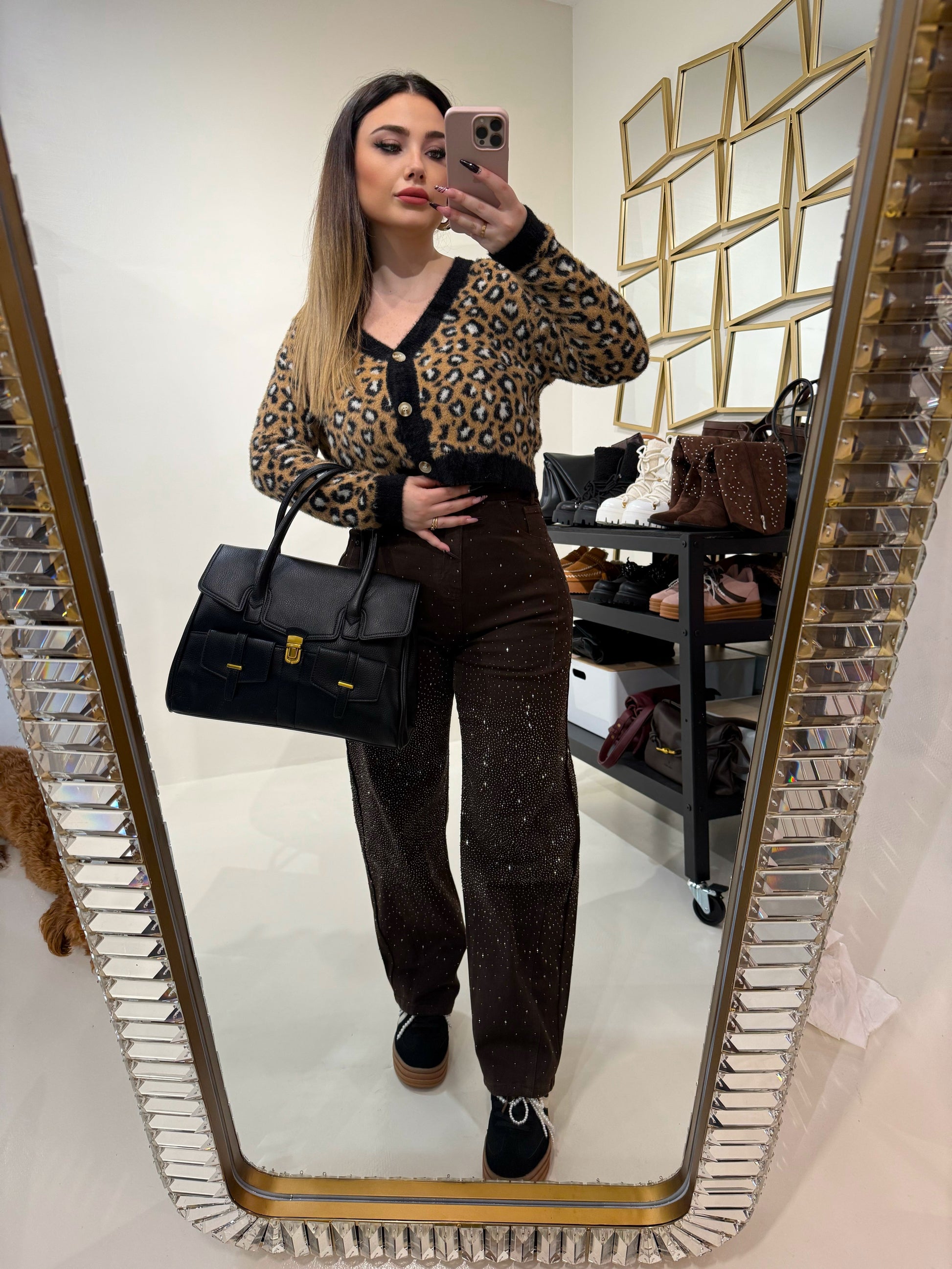 Cardigan maculato