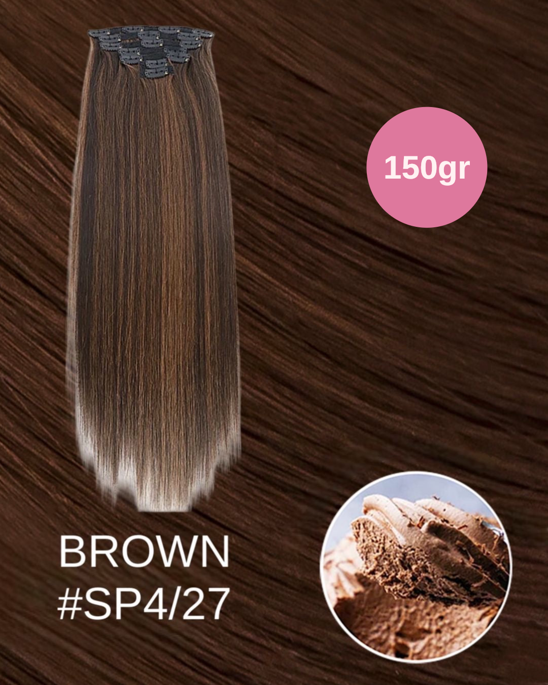 Extension 150gr lisce 7 clip vari colori