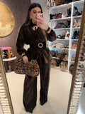 Completo in ciniglia camicia e pantalone