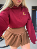 Felpa Teddy bordeaux
