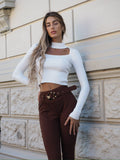 Maglioncino choker bianco