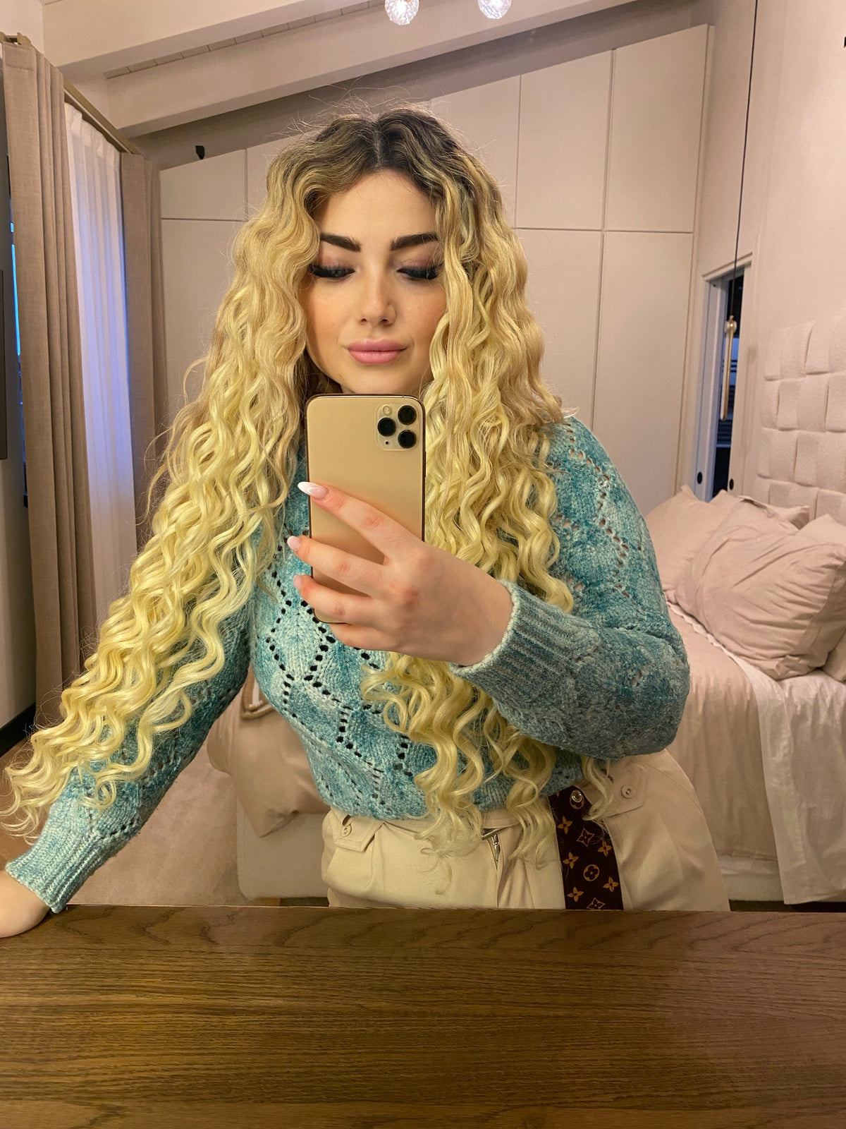 Clip Extension onde morbide biondo platino