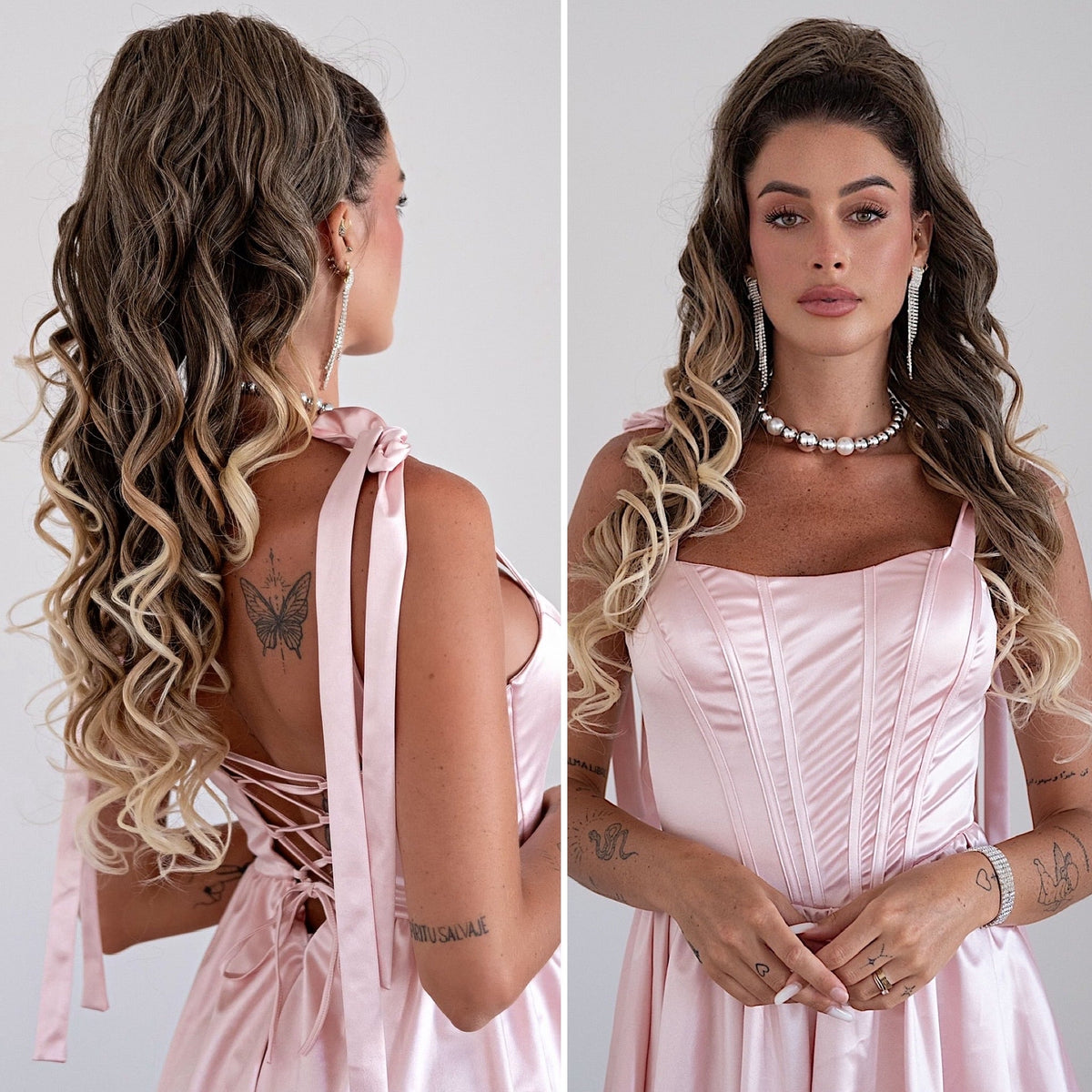 Coda 70cm Boccolosa con coulisse vari colori