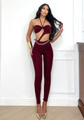 Tuta a fascia con S bordeaux