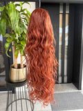 Coda 70cm Riccio Morbido Ginger #350 riccia con coulisse