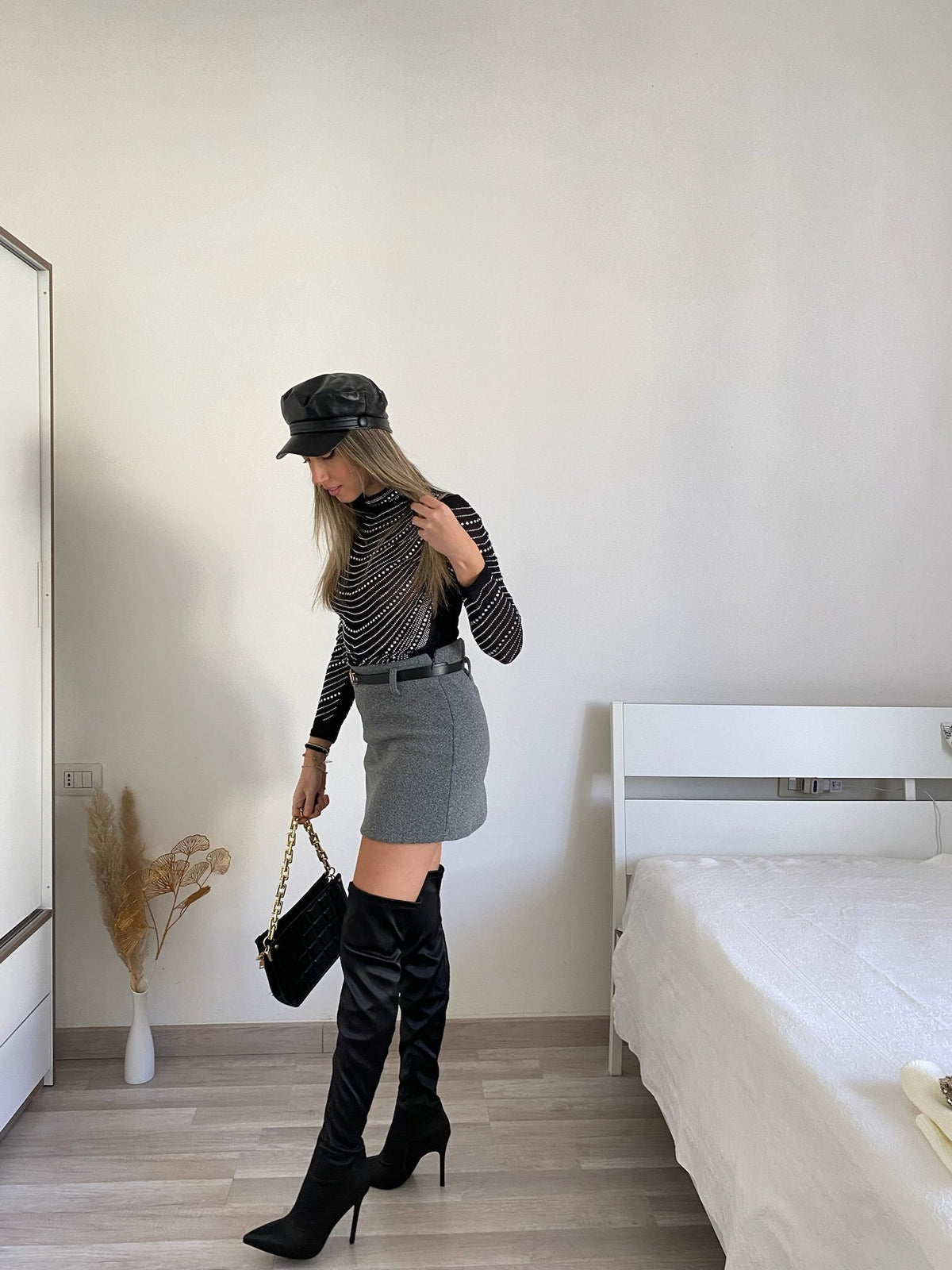 Blusa in velo con strass