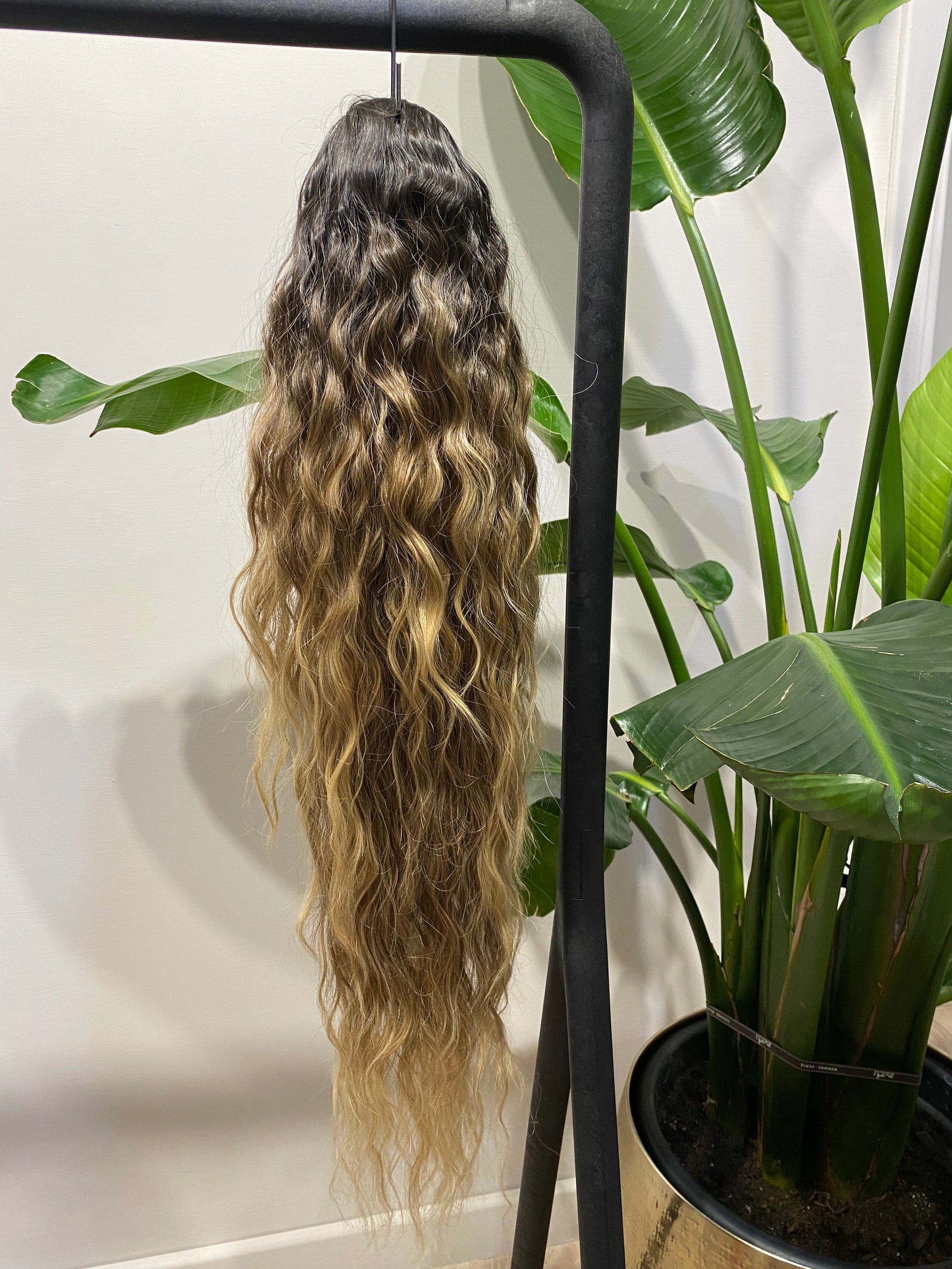 Coda riccia bionda degrade  MQ