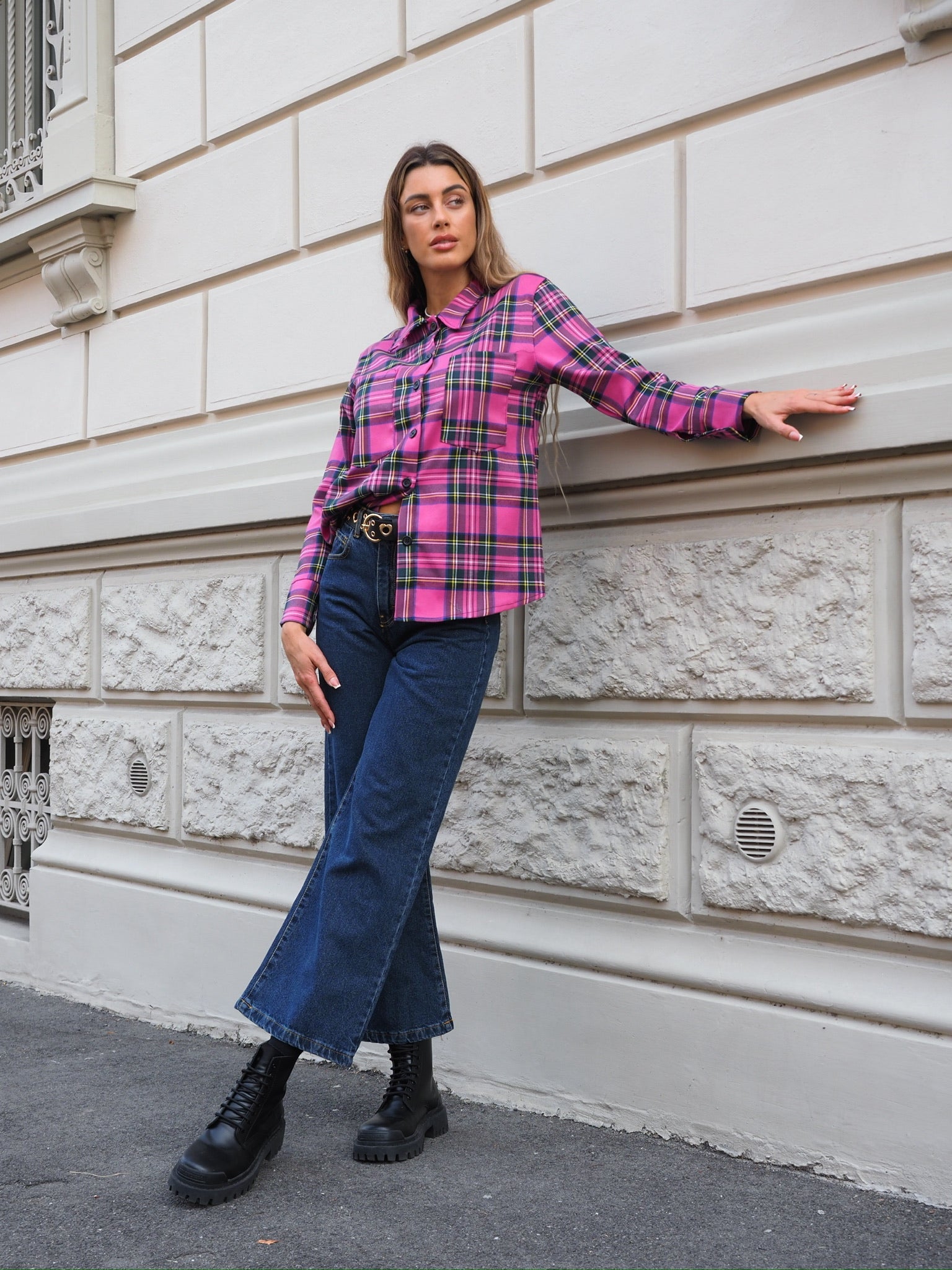 Jeans a zampa scuro