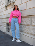 Jeans boy-friend con elastico