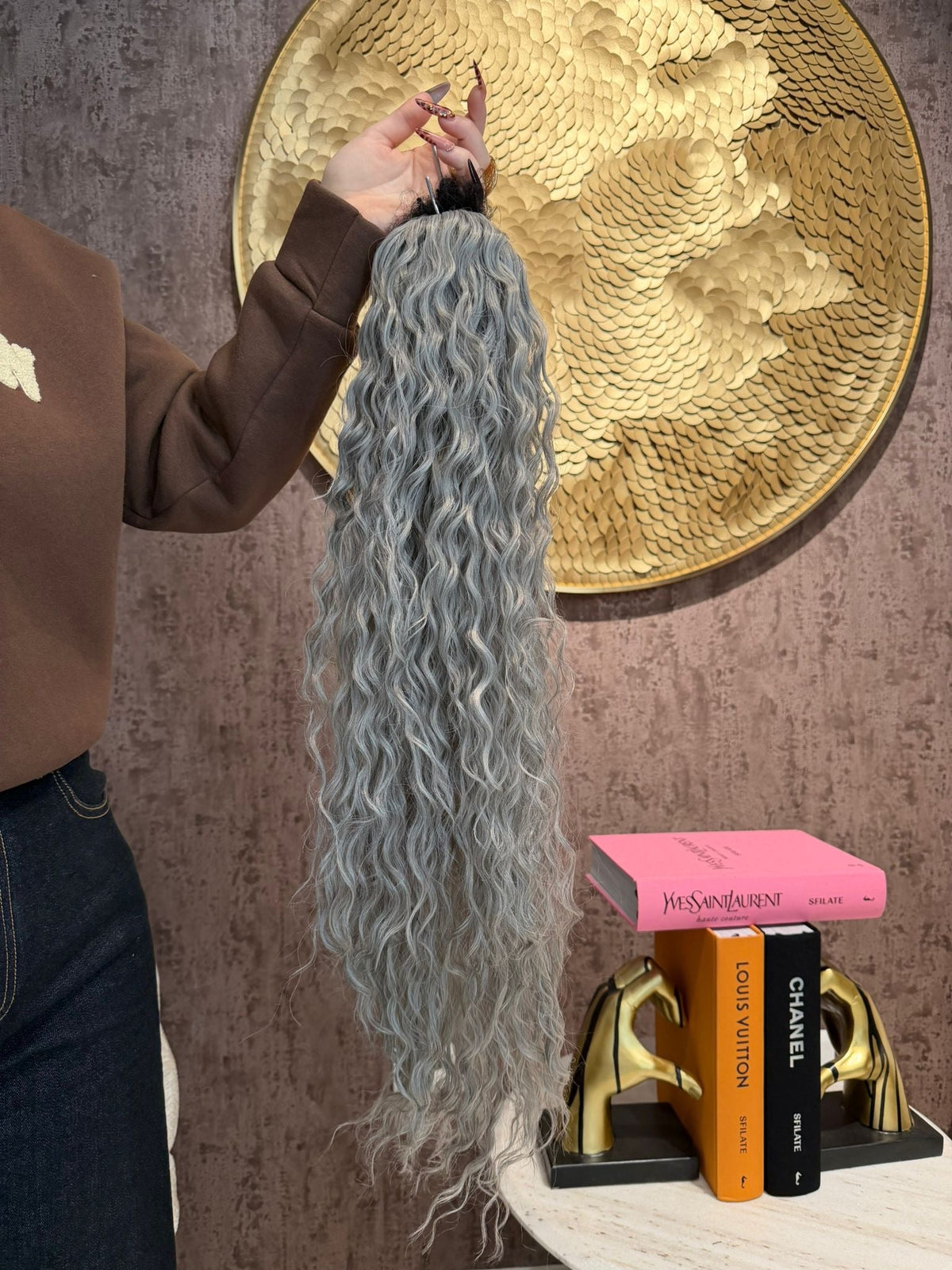Coda 70cm Riccia con coulisse vari colori