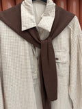 Camicia con cardigan choco