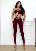 Tuta a fascia con S bordeaux