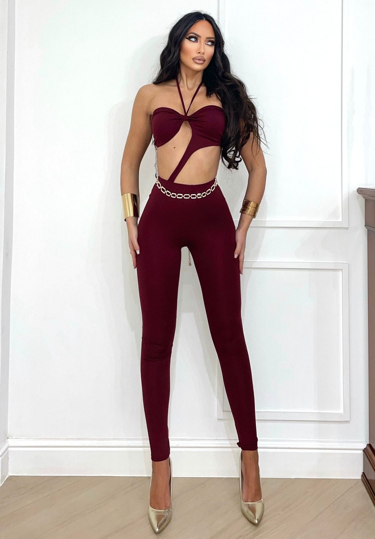 Tuta a fascia con S bordeaux