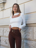 Maglioncino choker bianco