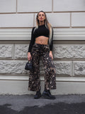 Maglioncino nero crop a onde
