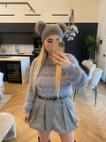 Maglione soft grigio con lurex