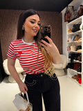 Maglia a righe con cuore