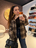 Camicia Oversize in Flanella a Quadri