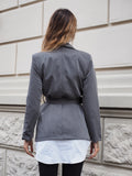 Blazer gessato grigio