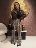 Pantalone a zampa animalier