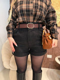 Short in panno con cintura
