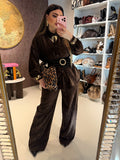 Completo in ciniglia camicia e pantalone