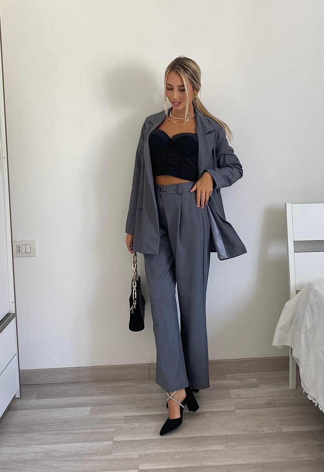 Tailleur grigio