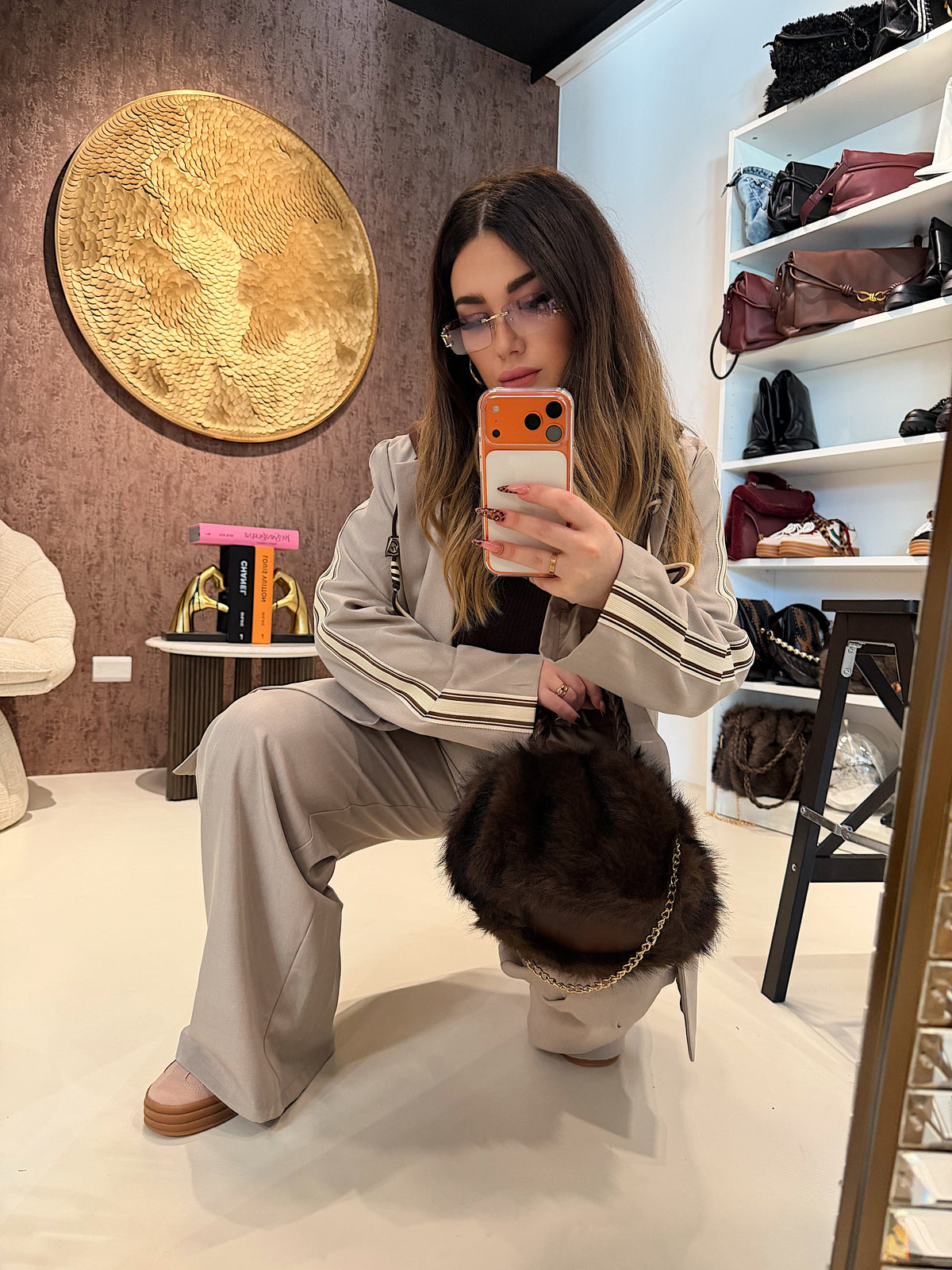 Completo Urban Chic con Cappuccio Marrone