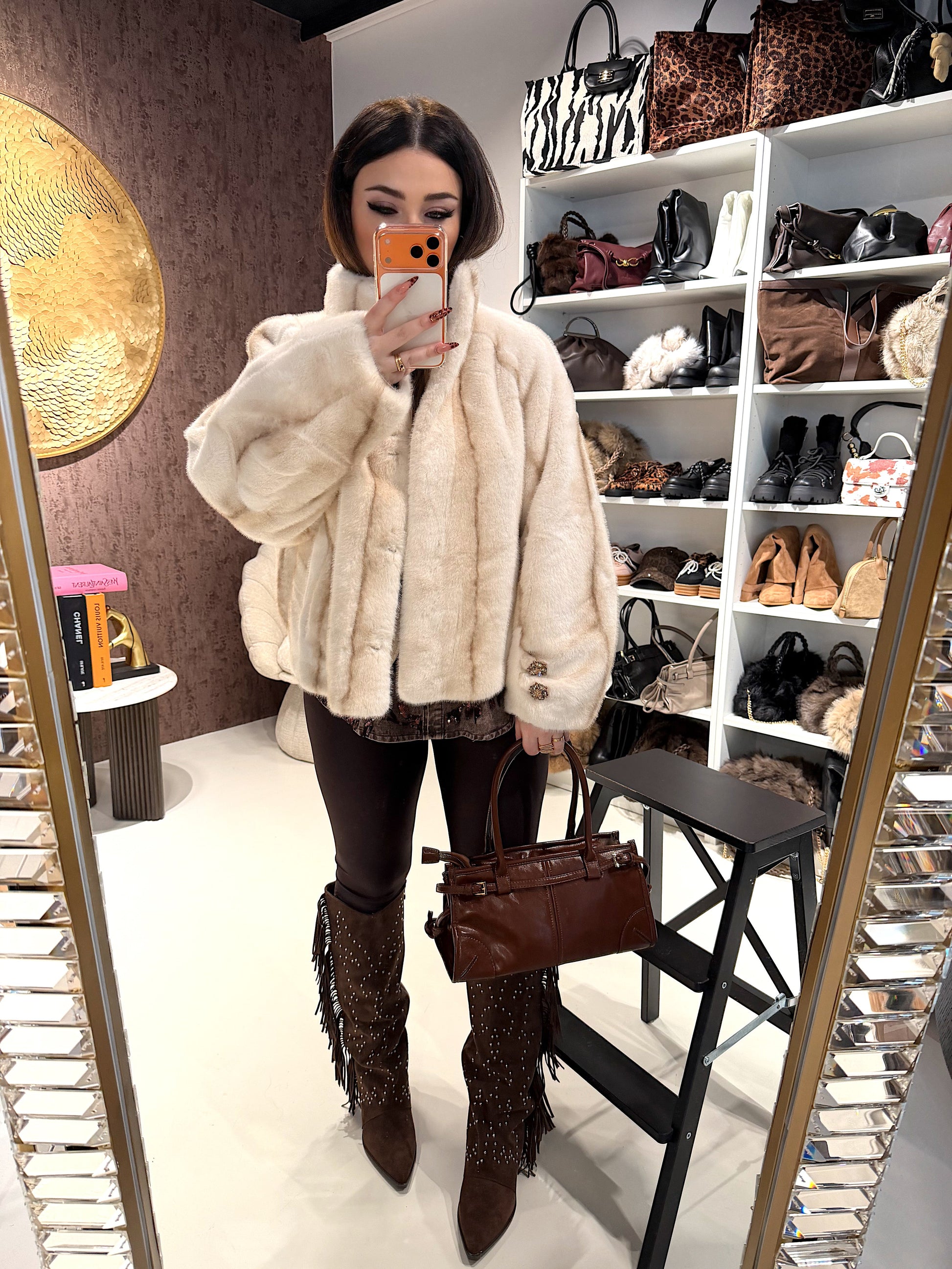 Giacca Pelliccia Elegance Bianca