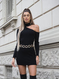 Abito in maglia con spacco
