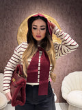 Maglia Parisienne a righe con spalla sciarpa