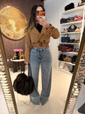 Trench corto donna con cintura