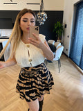 Gilet bianco bottoni oro