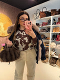 Felpa Cow print con lucchetto