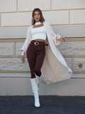 Maxi cardigan beige