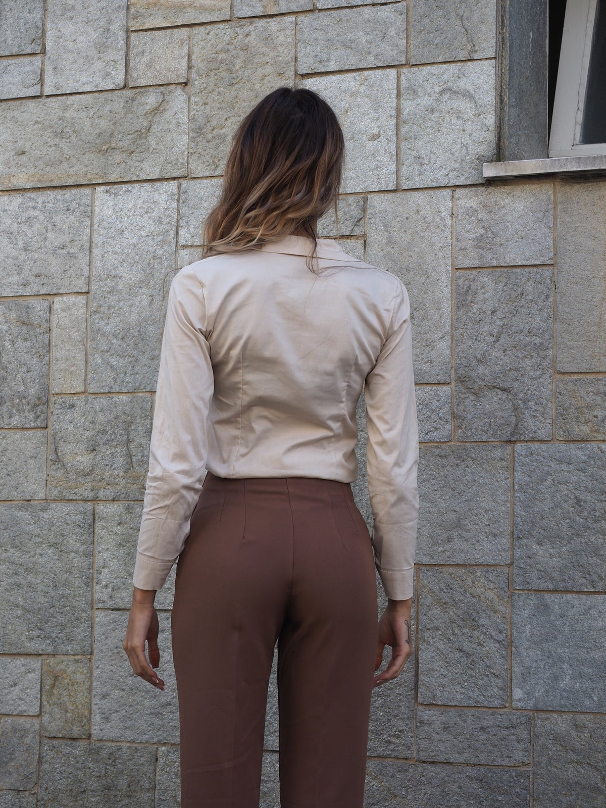 Camicia basic beige