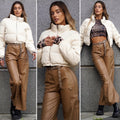Piumino bomber beige