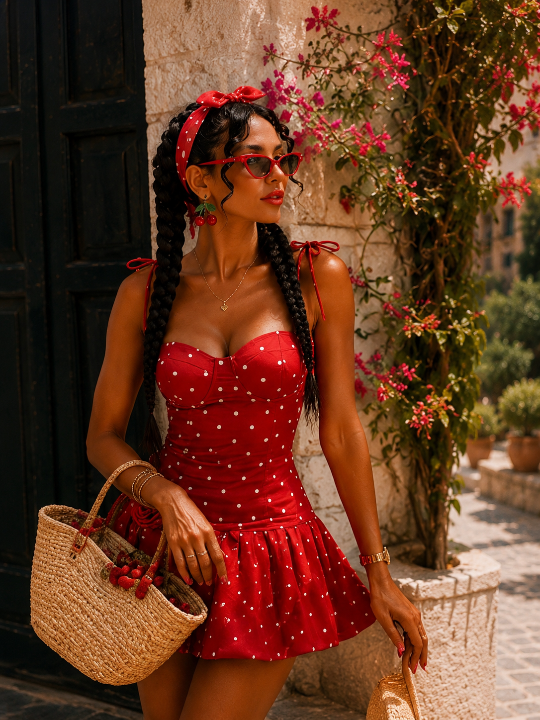 Completo Coquette Pois