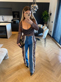 Denim con banda animalier